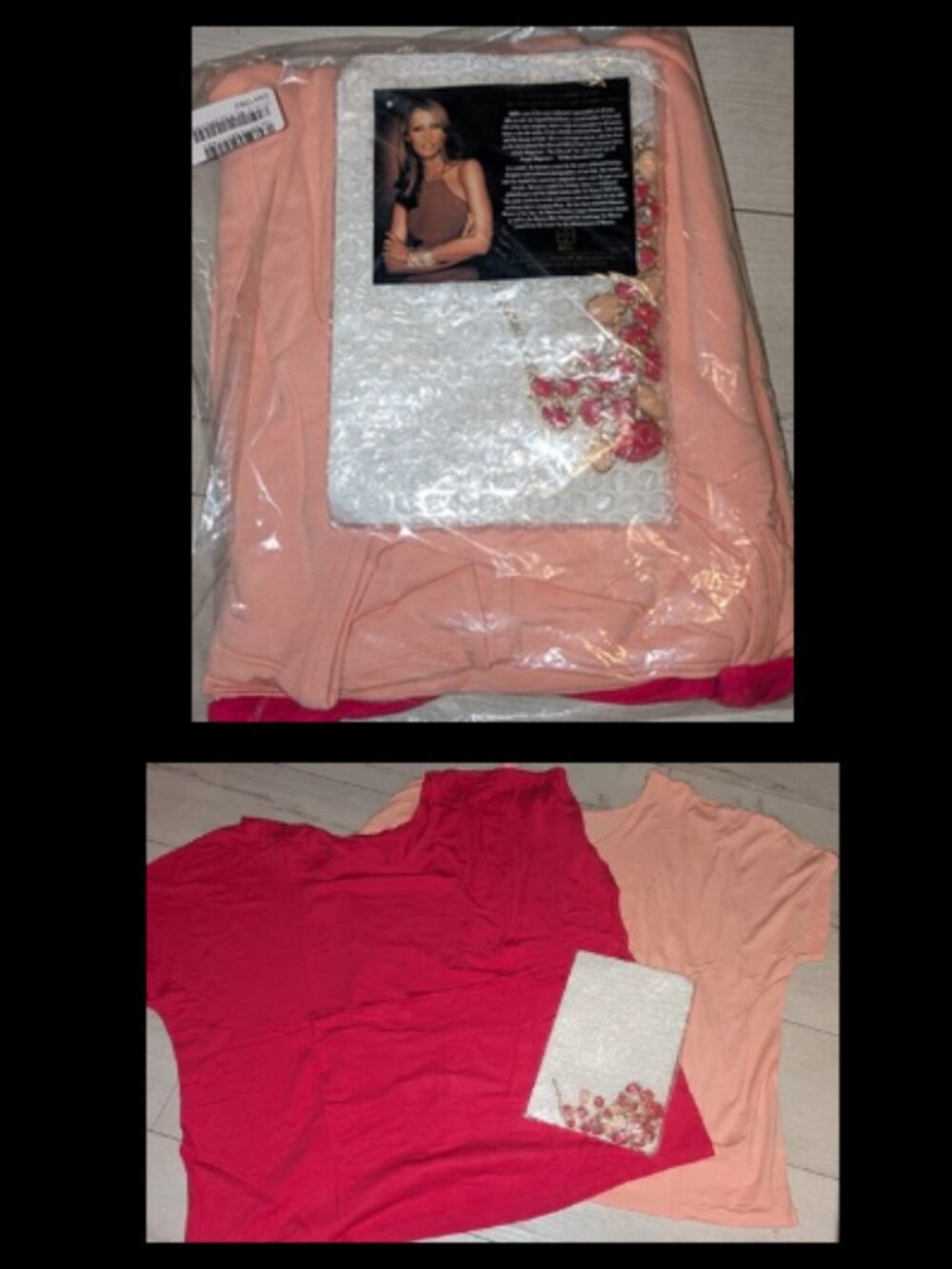 IMAN Lot of 2 V Neck Tops With Necklace - Brand New Set Womens Plus Size 2X